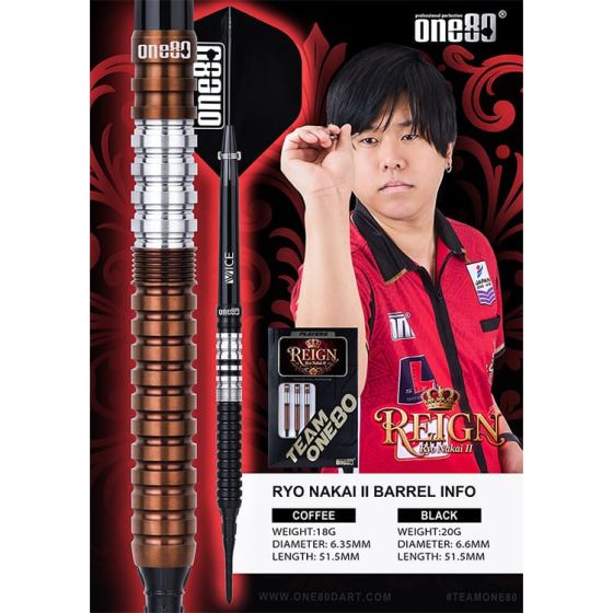 One80 REIGN ver.2 18g 中井涼(Ryo Nakai) Model [2BA] | AA darts shop