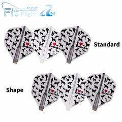 "Fit Flight AIR(薄镖翼)" COSMO DARTS Printed Series I LOVE DOGS MIX [Standard/Shape]