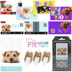 "DARTSLIVE" Fit Flight Special Pack CARD 镖翼 + 卡片 + 主题 ＜Dog(狗)＞
