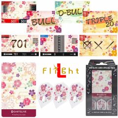 "DARTSLIVE" L-Flight PRO Special Pack CARD 镖翼 + 卡片 + 主题＜Sakura(櫻)＞